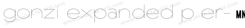 gonzi expanded p er字体转换